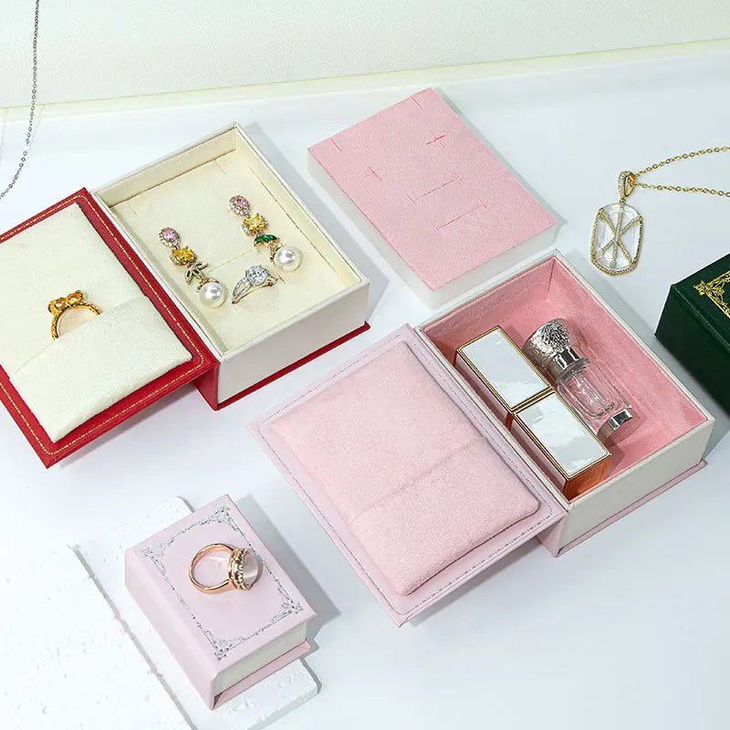 Vintage Mini Jewelry Book Boxes Ring Pendant Storage Boxes Small Ring Boxes Little Red Book Jewelry Box Jewelry Boxes Practical Peaceful Pleasures Health and Wellness
