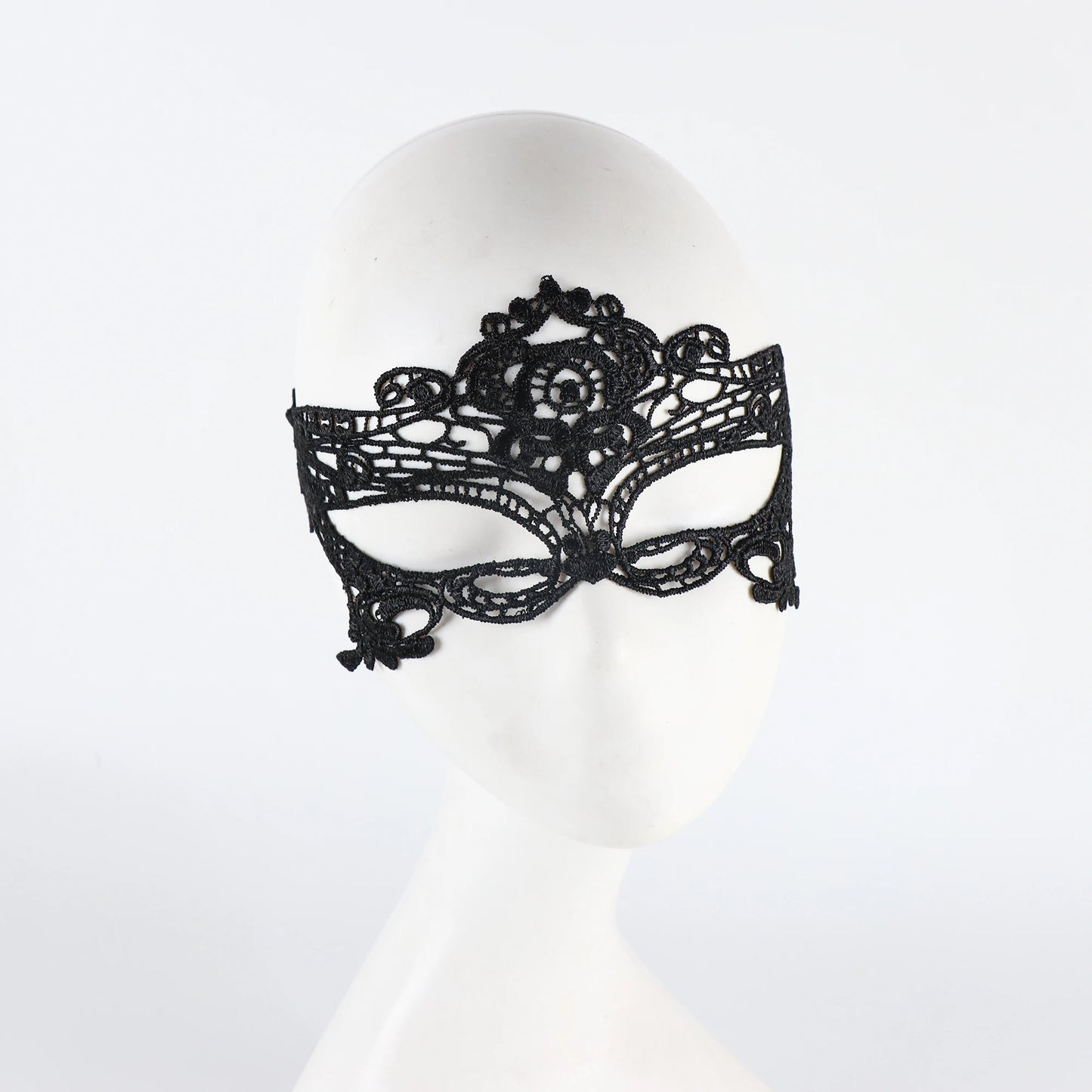 Black Queen Lace Mask Embroidery Appliques Party Costume Carnival