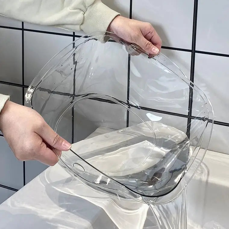 Washstand Transparent Thickened Washbasin Household Large Plastic Wash Basin Dormitory Student Washbasin Baby Foot Wash Basin Peaceful Pleasures Health and Wellness