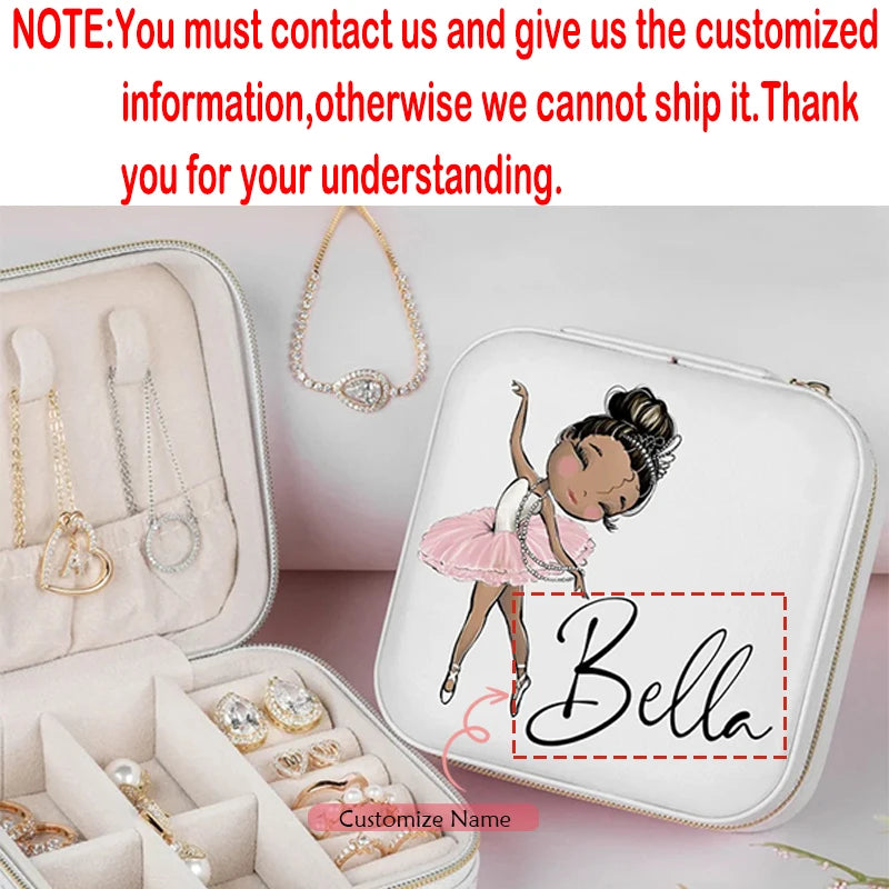Personalized Princess Ballerina Jewelry Box | Custom Girl Gift Personalized Jewelry Box Peaceful Pleasures Health and Wellness custom white B 10x10x5cm
