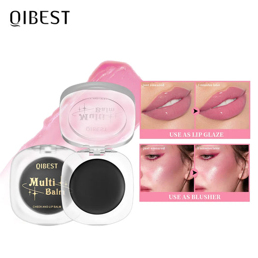 QIBEST 2-in-1 Color-Changing Lip & Cheek Balm | Black to Pink Lip & Cheek Balm Oasis Select Lip Cheek Balm