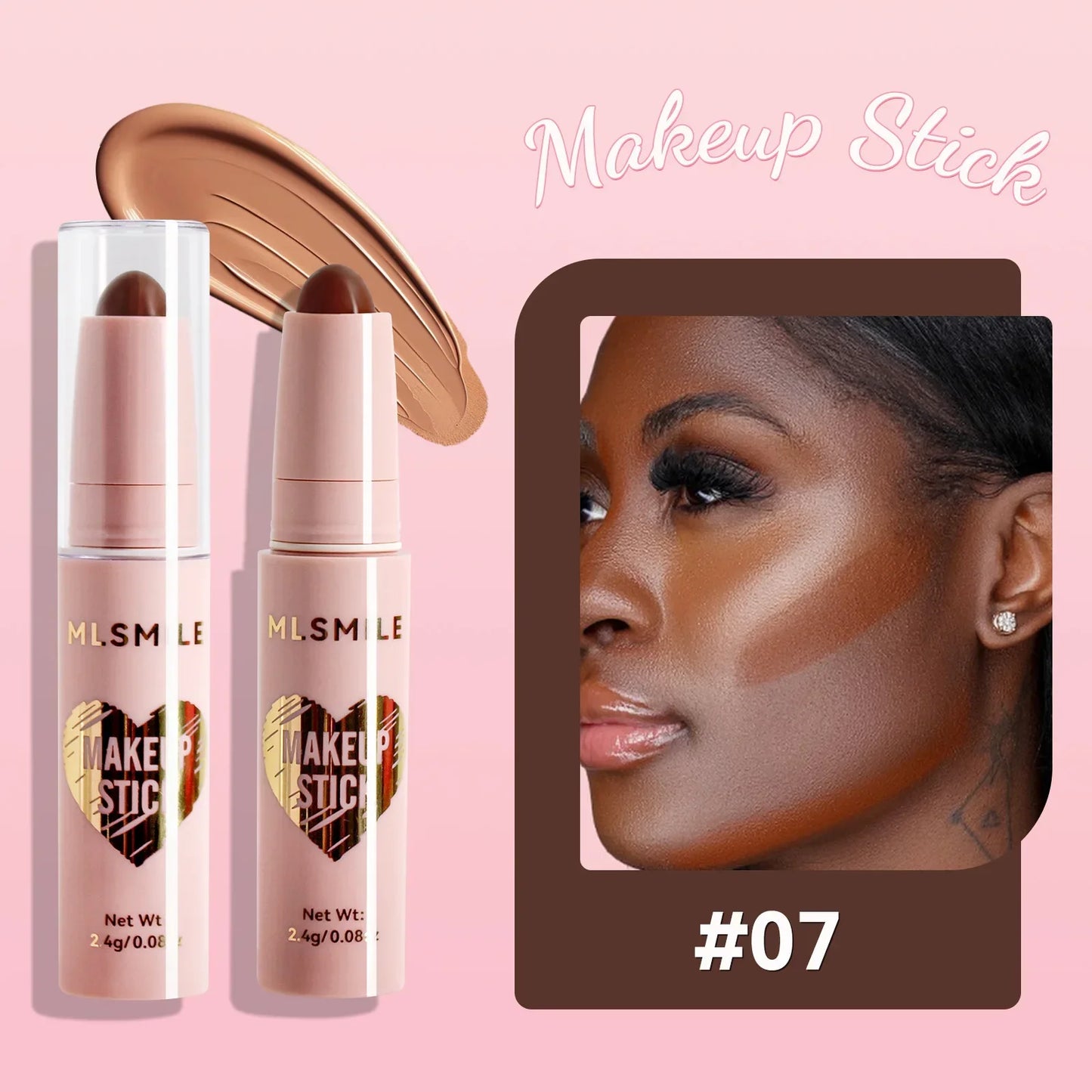 8-Color Pearl Highlighter & Contour Stick – High Gloss Face Pen