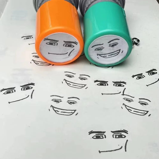 Funny Meme Face Novelty Prank Stamp – Self-Inking Rubber Seal Novelty Rubber Stamp Peaceful Pleasures Health and Wellness