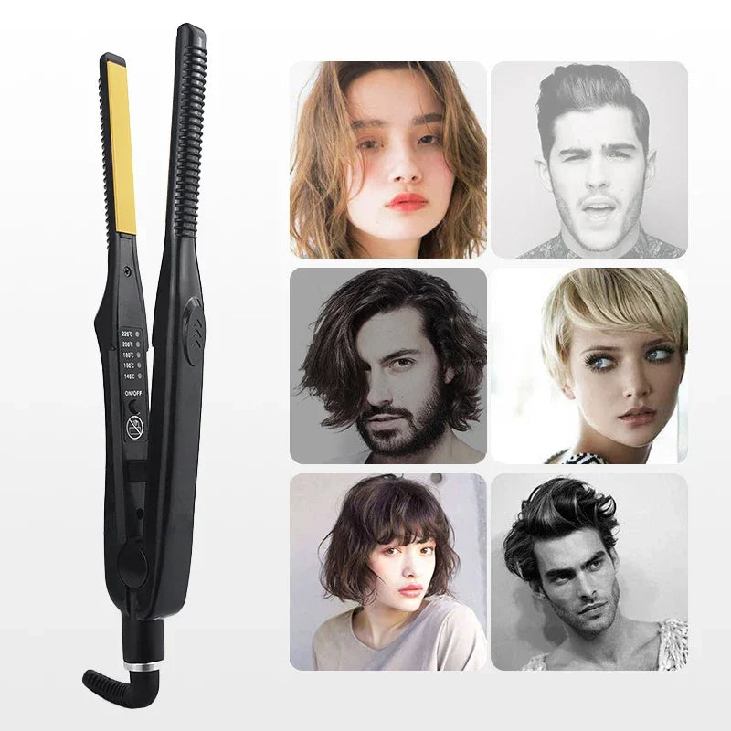 3/10 Pencil Flat Iron Mini Hair Straightener Fast Heating Beard Straightening Iron Small Flat Iron For Short Hair Straightener Peaceful Pleasures Health and Wellness NO BOX AU United States