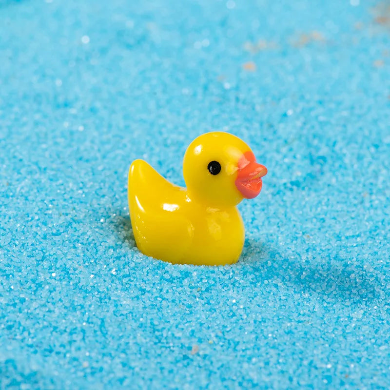 1pcs Resin Mini Ducks Ornament Miniature Figures Tiny Duck Handicraft Micro Landscape Dollhouse Decoration Accesories decoração Peaceful Pleasures Health and Wellness Solid yellow