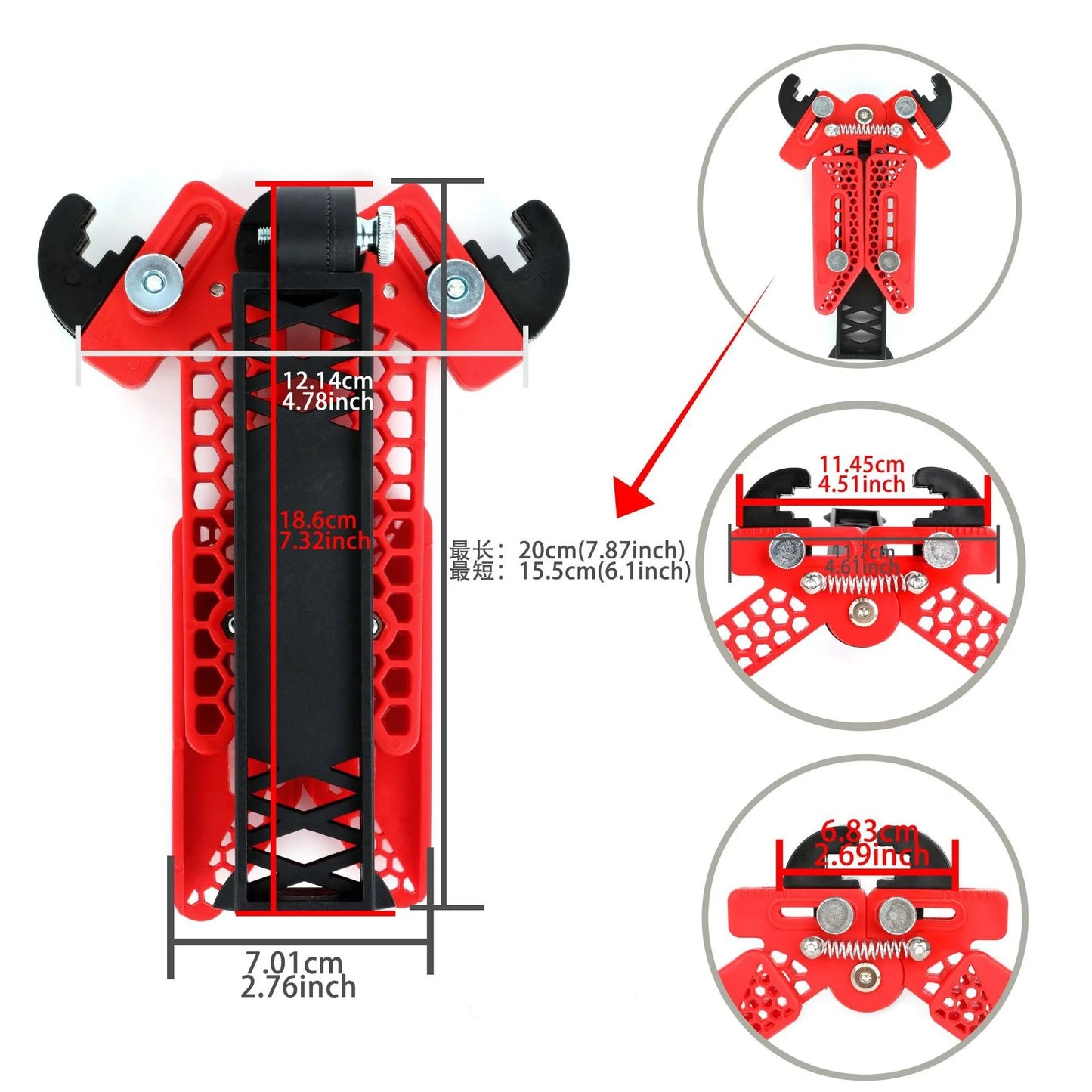 Adjustable Foldable Compound Bow Stand Plastic Kick 3 Legs Bracket