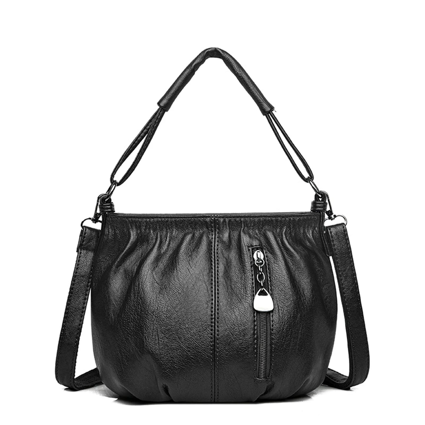 Women's Simple Shoulder Handbags Versatile Crossbody Bag with Portable Top Handle for Casual and Work Use Peaceful Pleasures Health and Wellness Black