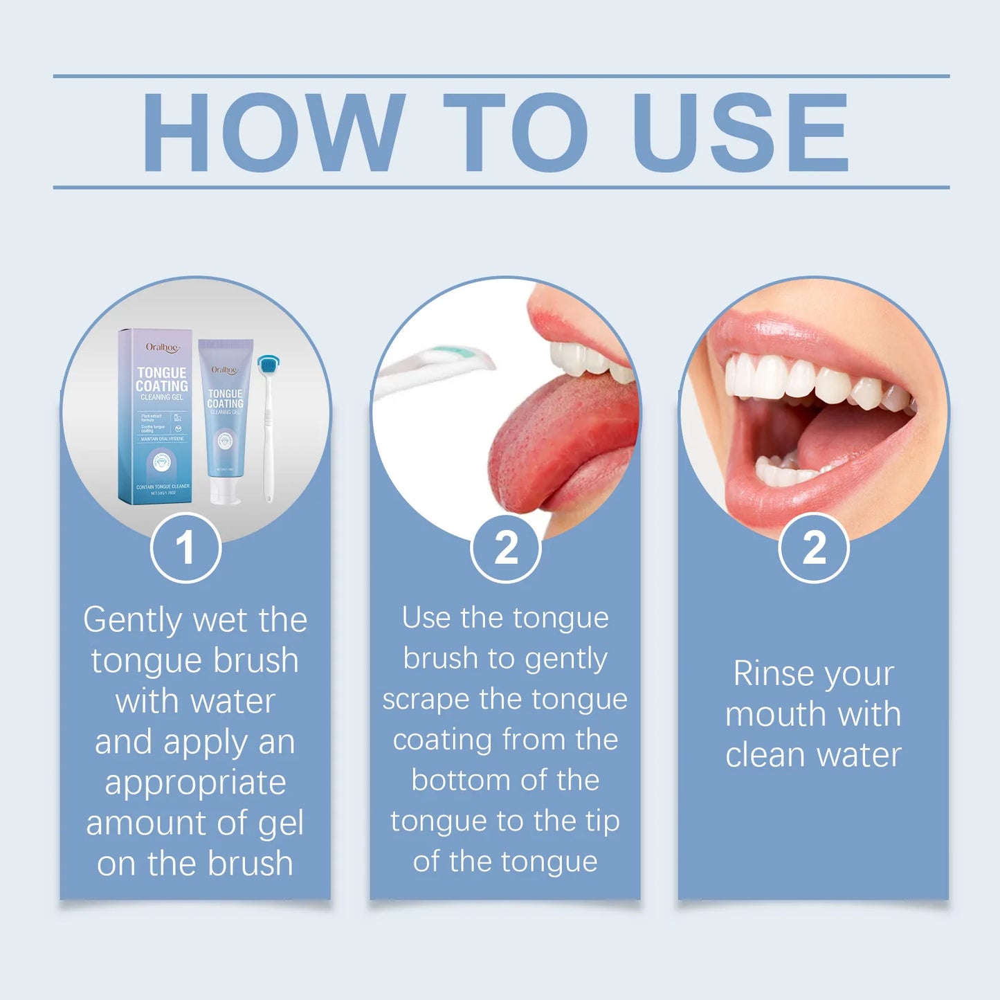 Tongue Cleaning Gel Set – Bad Breath & Bacteria Fighter Kit