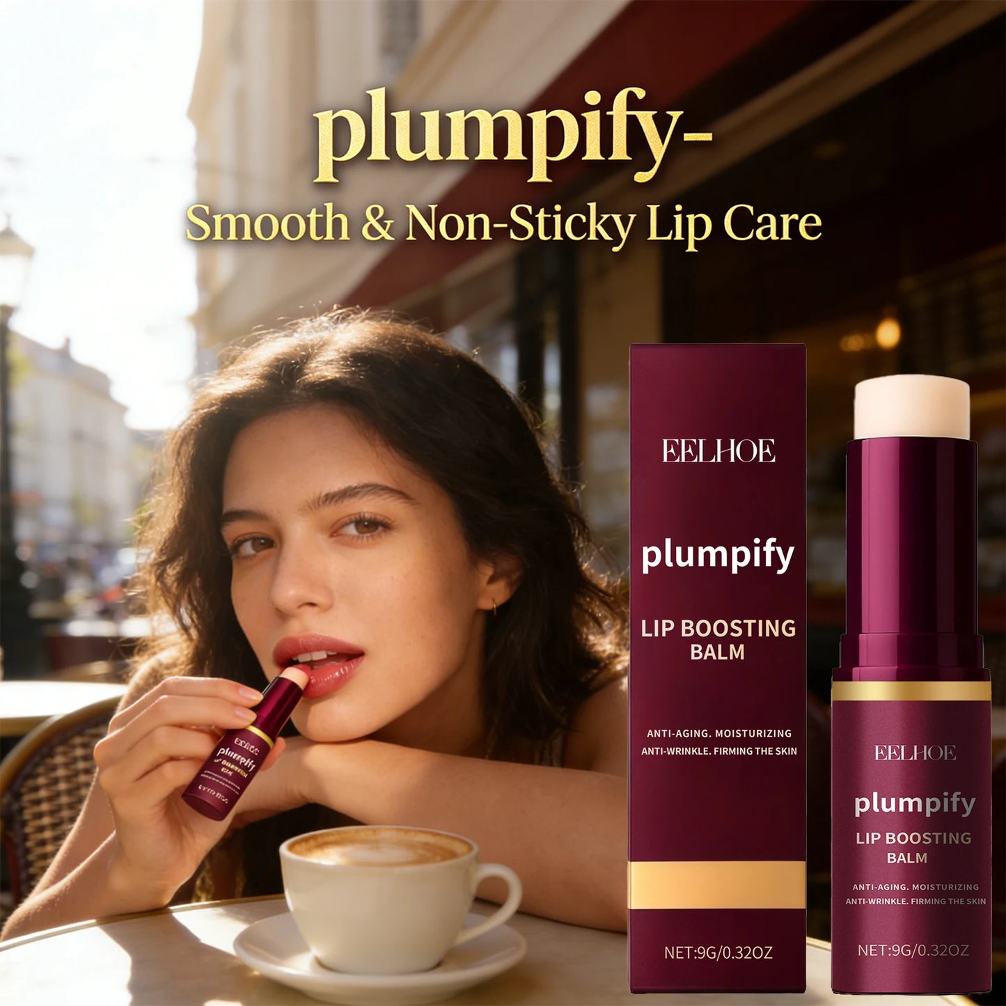 Lip Boosting Balm Moisturizing Softening Lips Reducing Fine Lines Enhance Lip Gloss Non Sticky Texture Daily Care Plump Lipstick Peaceful Pleasures Health and Wellness