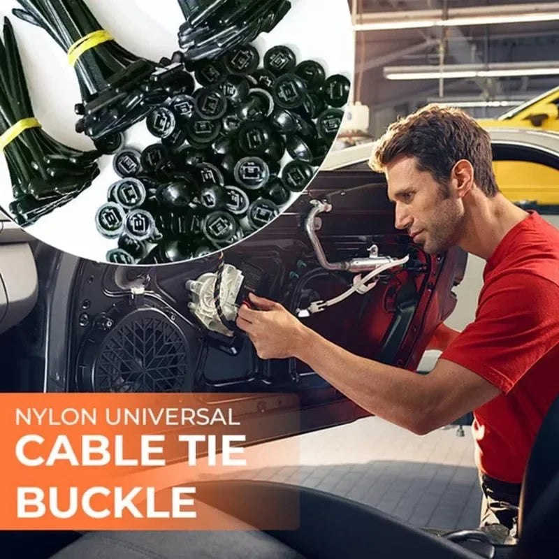 Heavy-Duty Self-Locking Nylon Zip Tie Cable Clip Buckle
