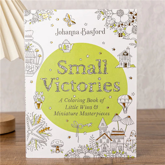 Bview Art Small Victories Anti-stress Adult Coloring Book Relaxing Peaceful Pleasures Health and Wellness
