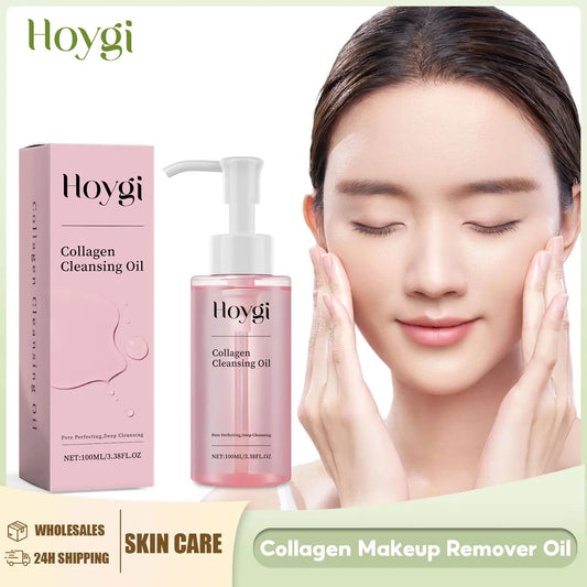 Collagen Cleansing Oil Makeup Remover Dissolve Sunscreen Deep Cleansing Pores Exfoliation Blackhead Refresh Makeup Removal Oil Peaceful Pleasures Health and Wellness