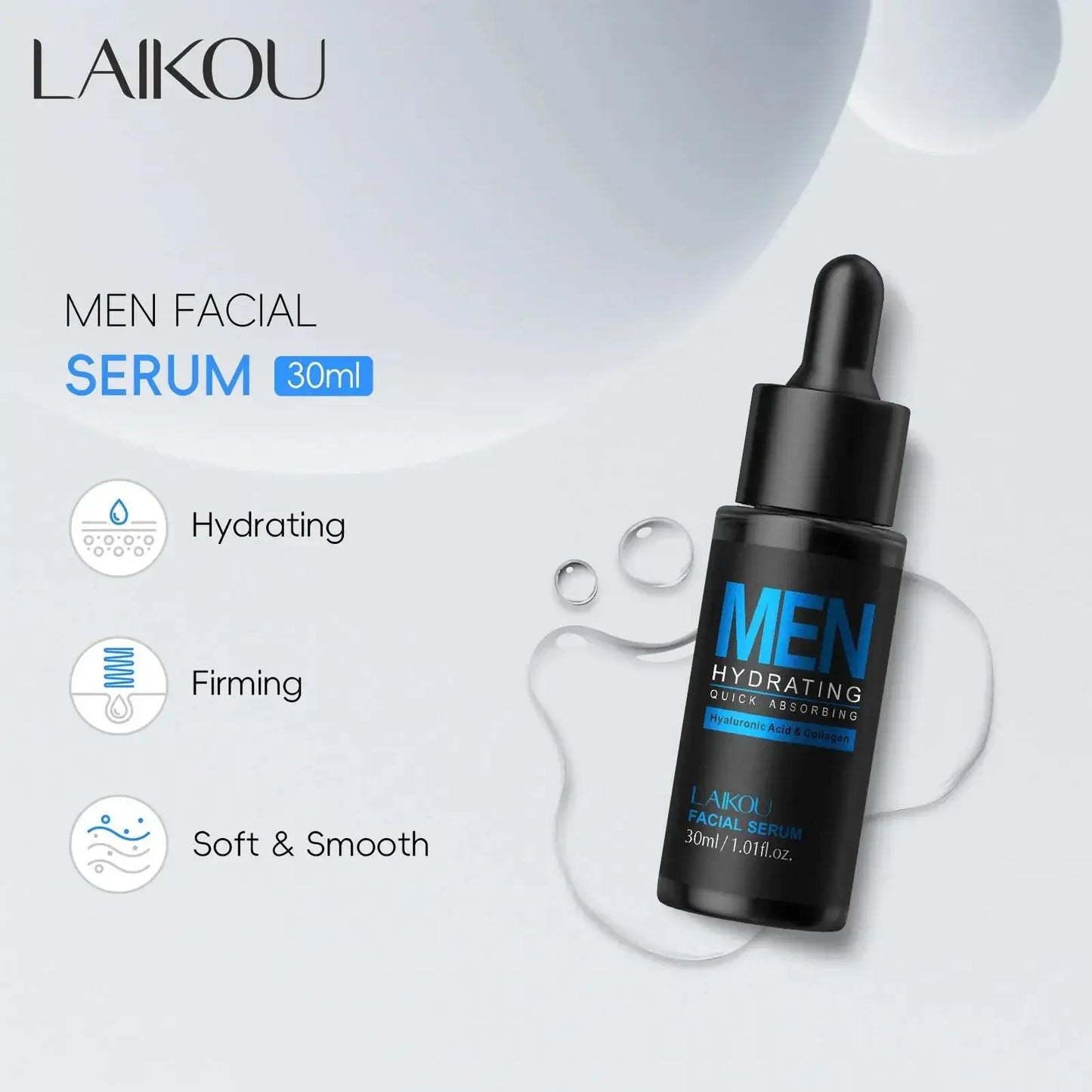 LAIKOU Men's Hyaluronic Acid Serum 30ml – Hydrating & Firming
