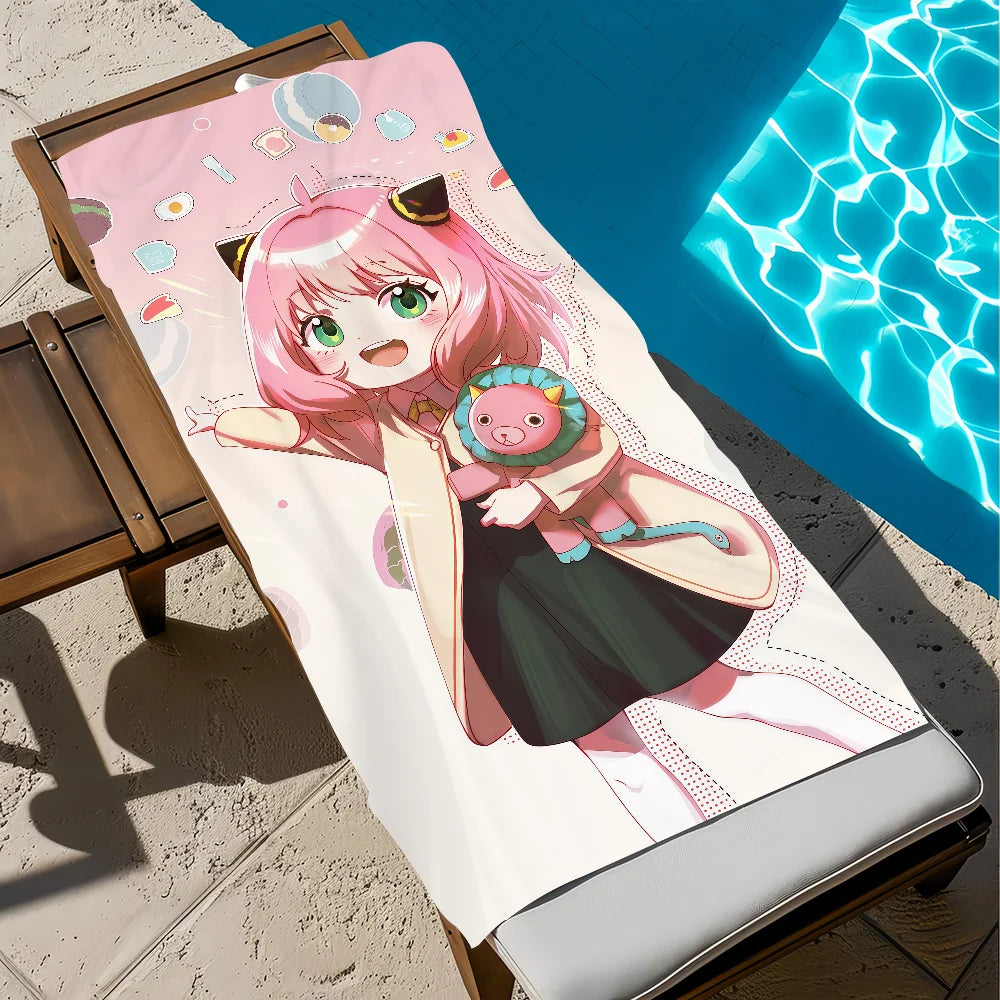 Spy x Family Anya Quick-Dry Beach Towel | Anime Fan Gift Anime Beach Towel Peaceful Pleasures Health and Wellness z4 STJ40x70CM