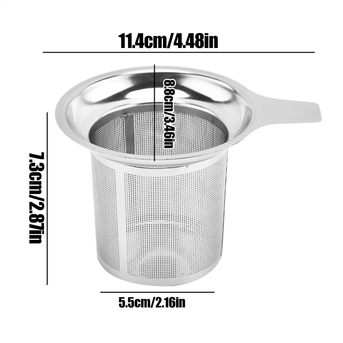 Stainless Steel Tea Strainer Basket – Reusable Mesh Infuser