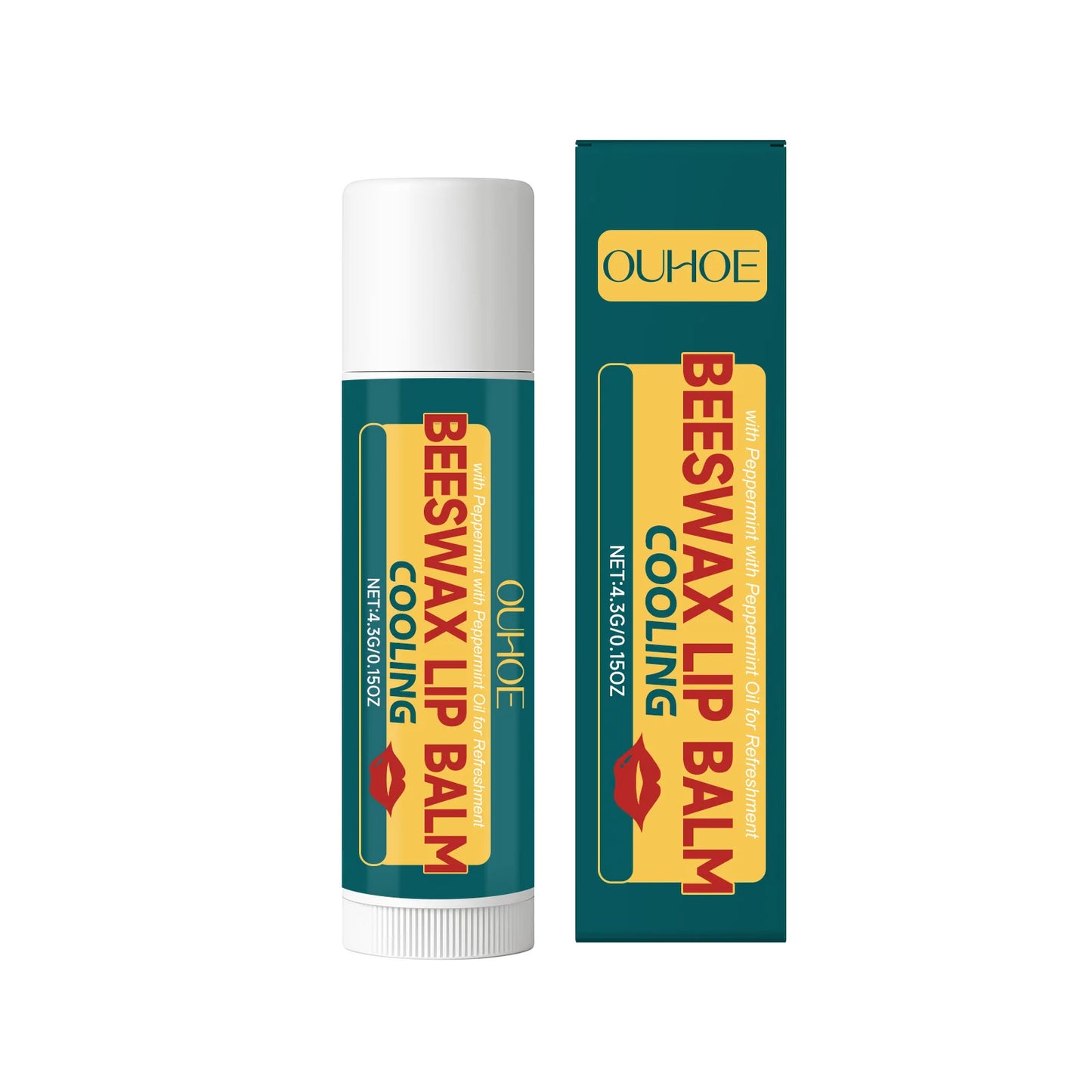 OUHOE Mint Beeswax Lip Balm – Moisturize & Soften Lips