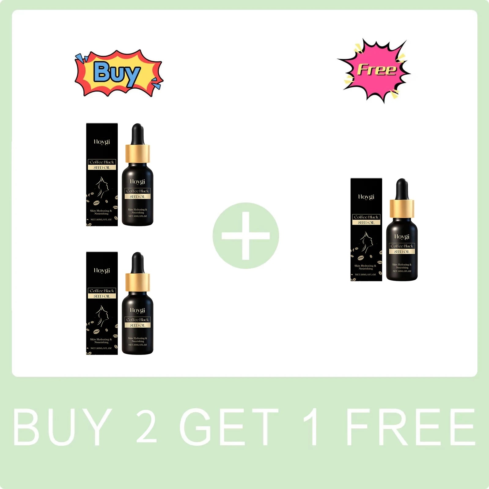 Coffee Black Seed Oil for Face Repair Anti Dryness Nourishing Moisturizing Skin Lifting Firming Improve Sagging Hydrating Care Peaceful Pleasures Health and Wellness Buy 2 Get 1 Free