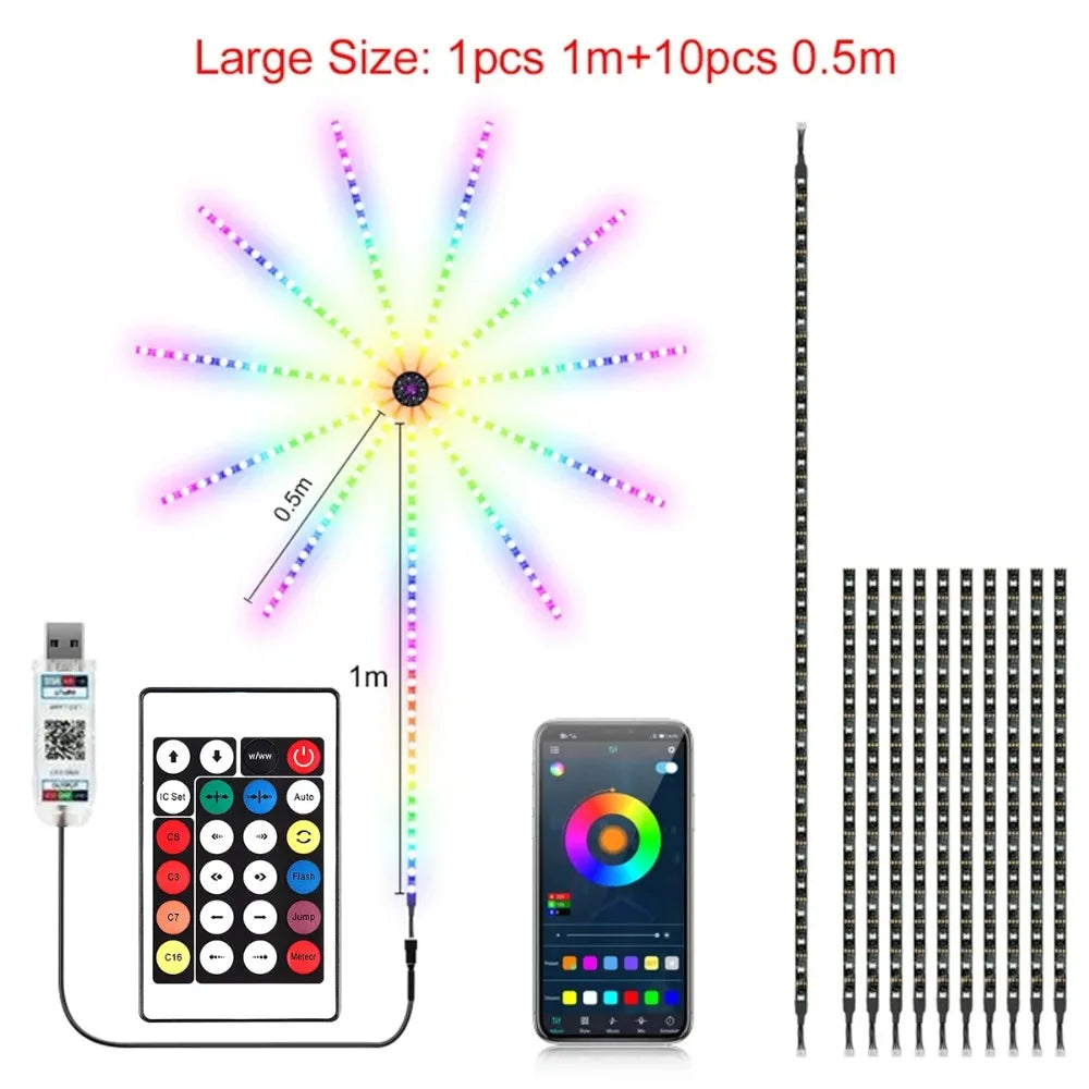 Smart Firework LED Strip Lights RGB Music Sync Color Changing