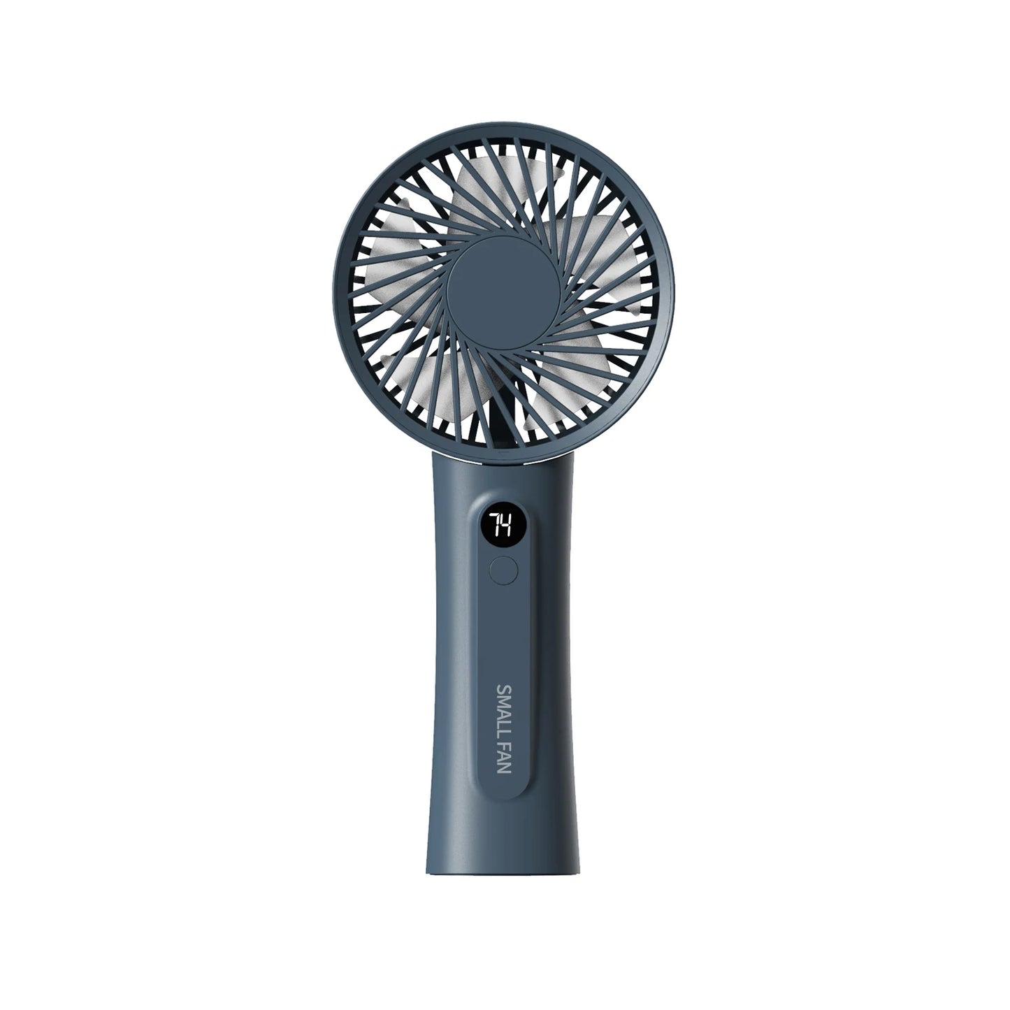 New Portable Handheld Fan, Fan 6 Speed Wind LED Display Personal Mini Travel Fan Hand Held Fan USB Foldable Electric Fan Peaceful Pleasures Health and Wellness Navy Blue