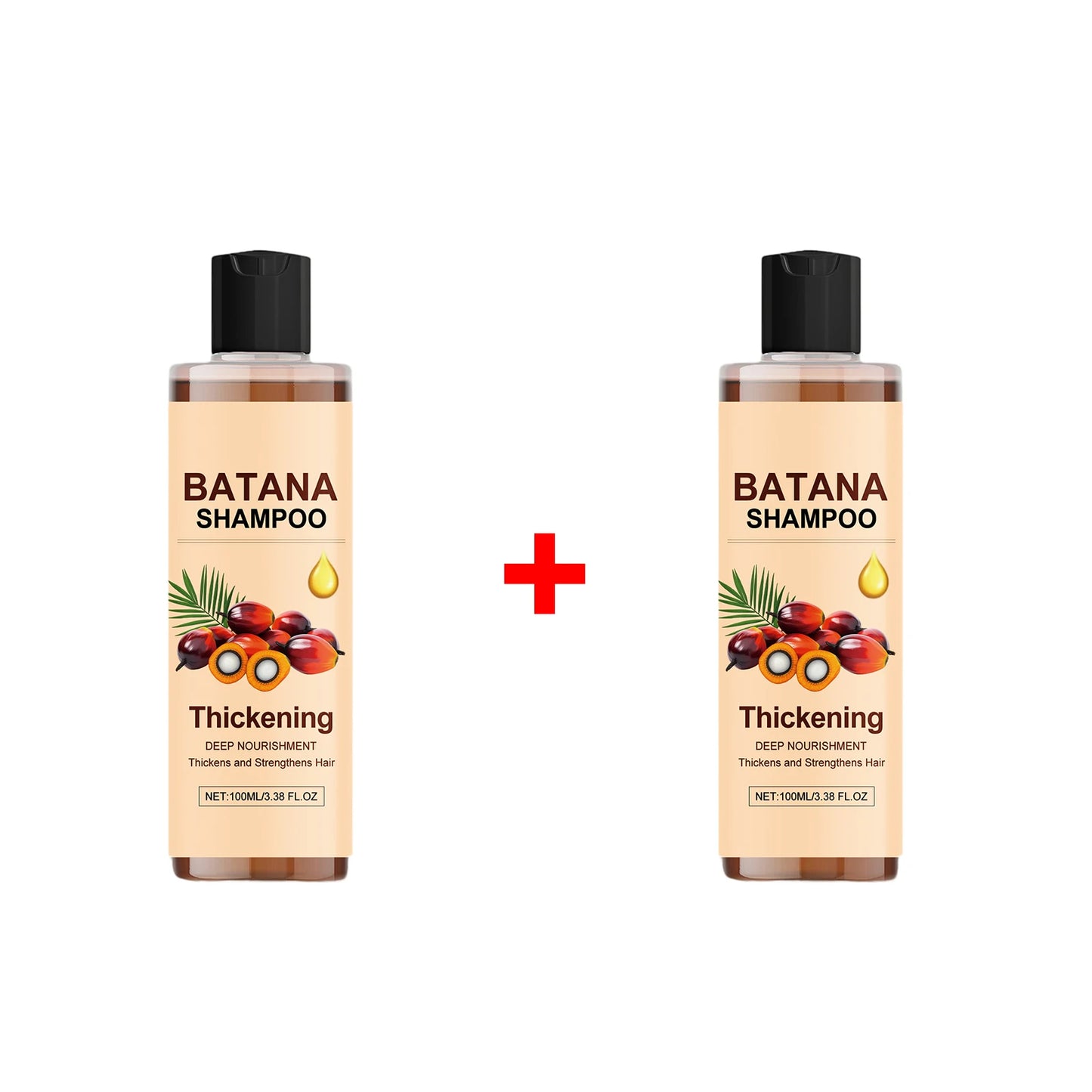 Batana Shampoo Hair Thickening & Strengthening Weak Roots Oil Control Reduce Breakage Voluminous Nourishing Hair Care Peaceful Pleasures Health and Wellness 2 X 100ml
