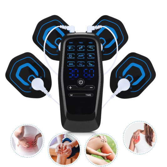 Electric Muscle Stimulator EMS & TENS Unit Pulse Massager for Back Neck Shoulder Knee Joints Full Body Relax 9 Modes 30 Gears Peaceful Pleasures Health and Wellness