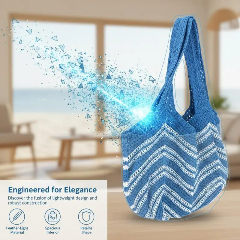 Women's Knitted Tote Bag – Beach, Casual & Commute Shopper