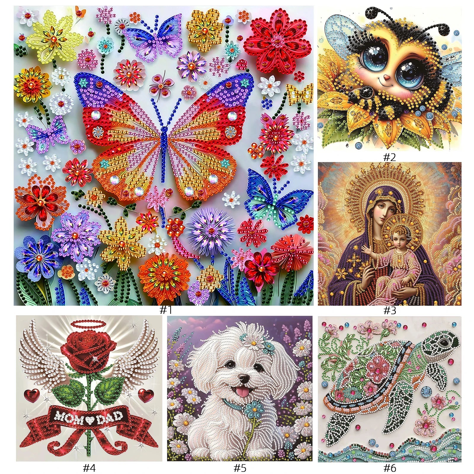Animals Special Shaped 5D DIY Partial Drill Diamond Art Kit for Adults DIY Gift Home Decor Crystal Diamond Art 11.81 X11.81inch Peaceful Pleasures Health and Wellness