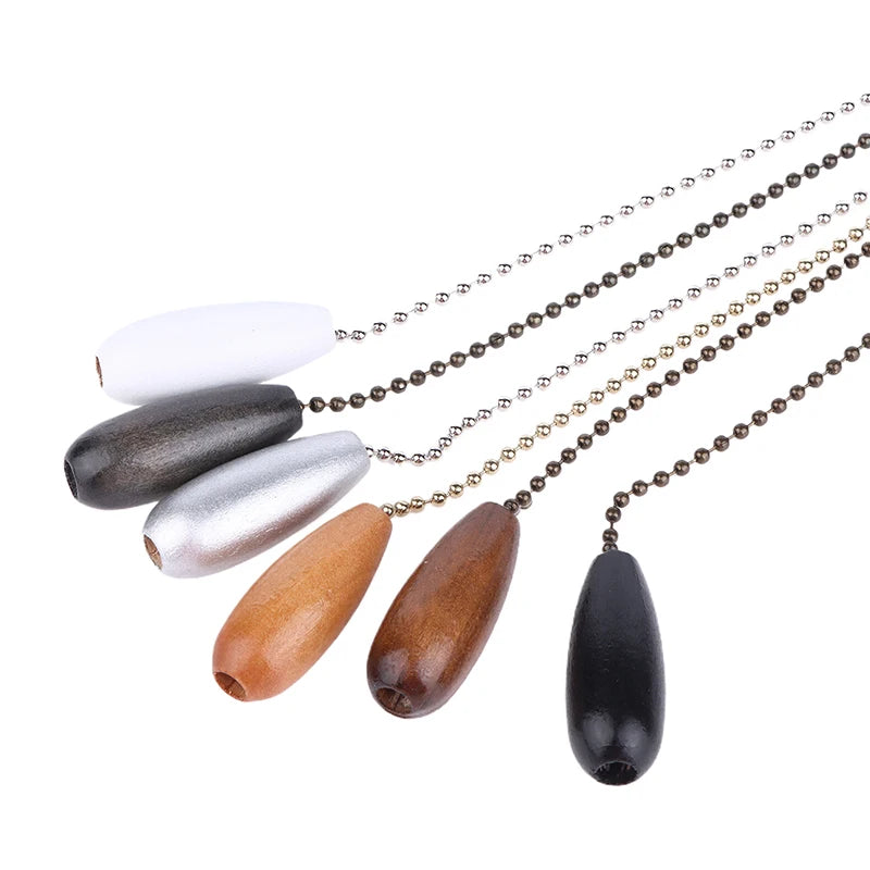 6 Colors Ceiling Fan Chain Pulls Wooden Pull Chain Pendant Rope Extension Pull Chain Easy Install For Ceiling Light Lamp Fan Peaceful Pleasures Health and Wellness