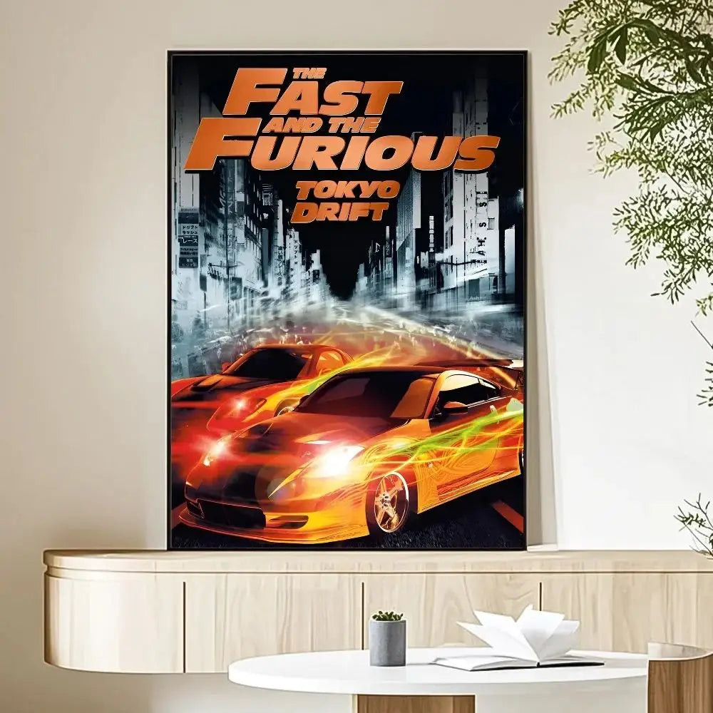 Fast & Furious 2 Vintage Canvas Movie Poster | Fan Wall Art