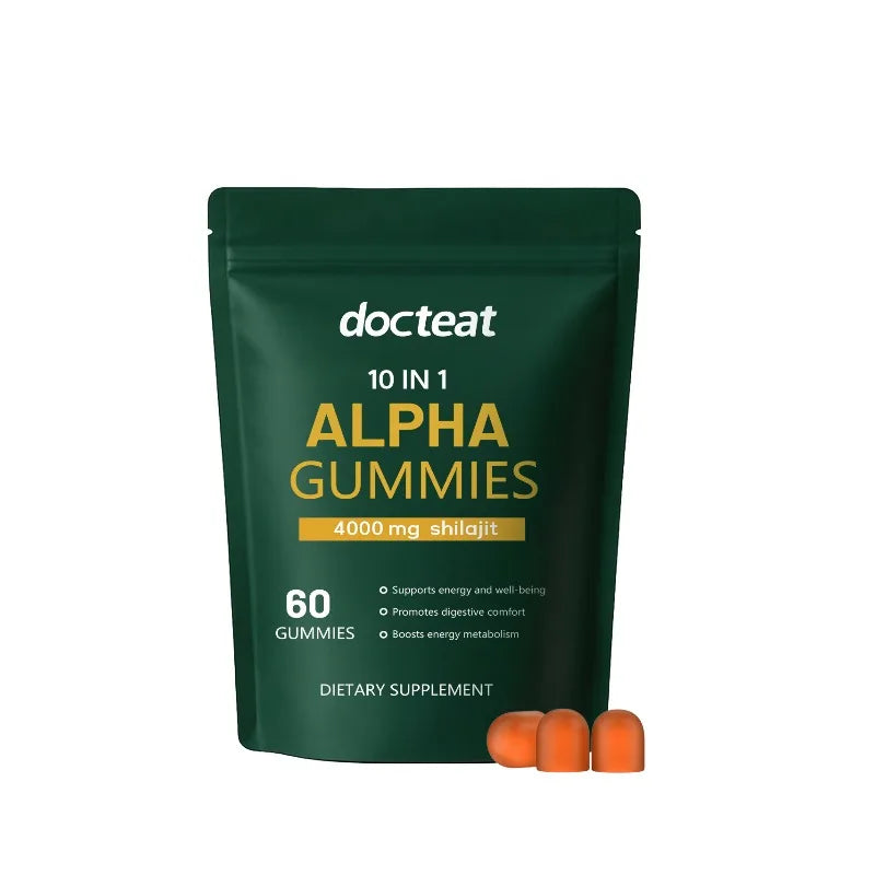 Docteat 10-in-1 ALPHA Gummies – Shilajit, Ashwagandha & Maca