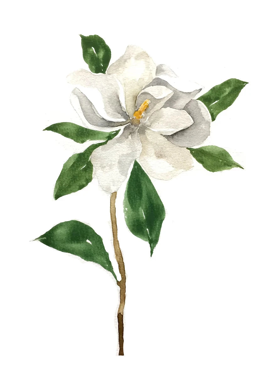 Watercolor Floral Canvas Wall Art Print | Unframed Poster