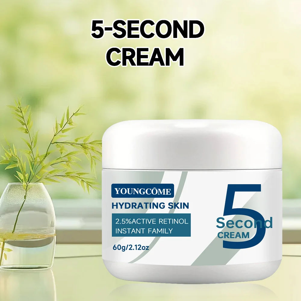 5 Seconds Retinol Anti-Wrinkle Cream Instant Anti Aging Line Fade Cream Firming Face Fine Skin Moisturizing Care Lifting Cream Peaceful Pleasures Health and Wellness