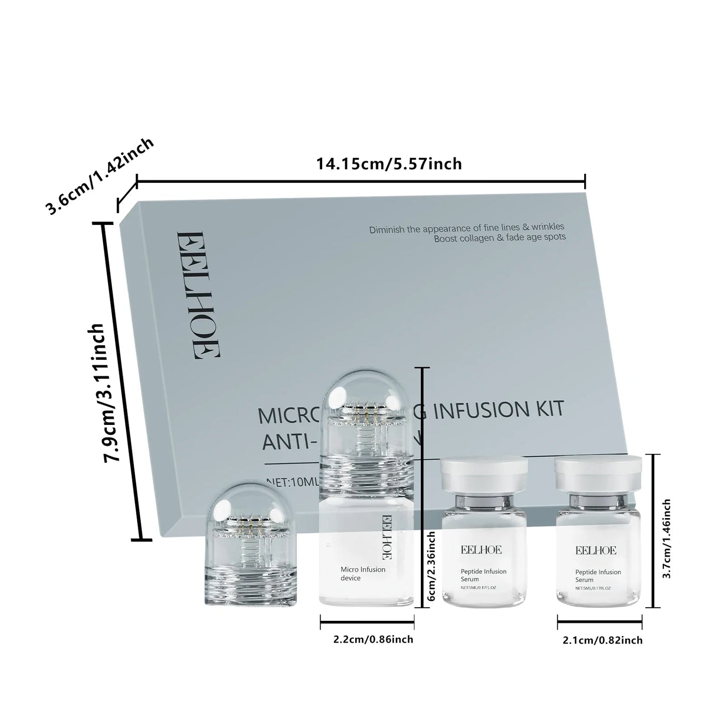 Eelhoe Hyaluronic Acid Microneedling Serum Roller Kit – Firming