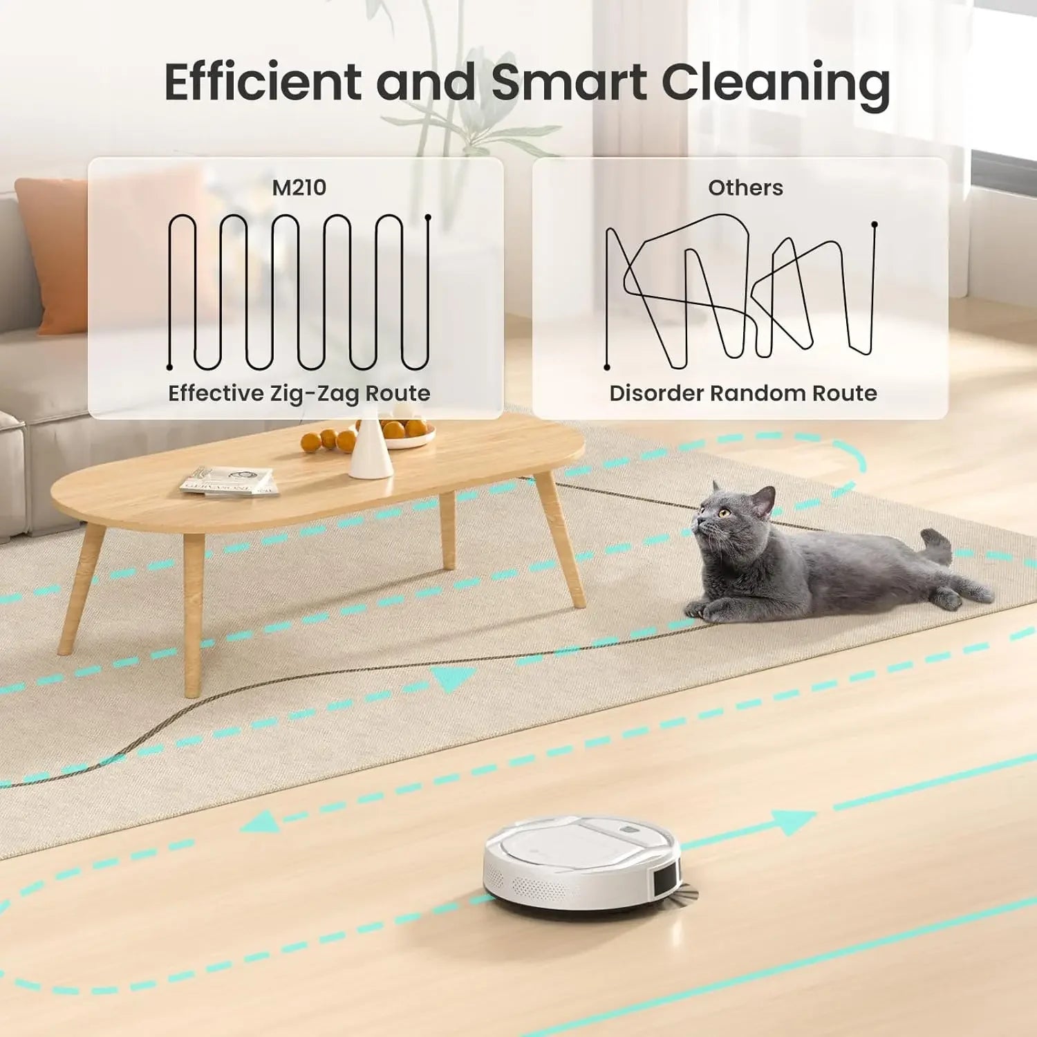 Slim Robot Vacuum, 120 Min Runtime, Strong Suction, Low Noise, Wi-Fi/Alexa Control for Pet Hair & Hard Floors Peaceful Pleasures Health and Wellness