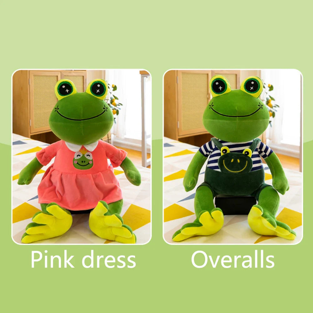 Green Frog Plush Toy – Soft Couple Stuffed Animal Gift 35cm