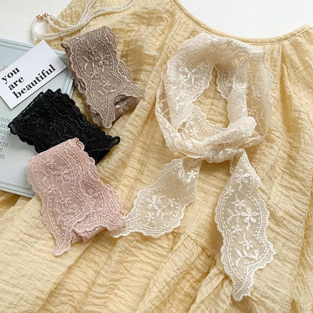 Women's Soft Lace Hair Ribbon Headband & Neck Scarf | Floral