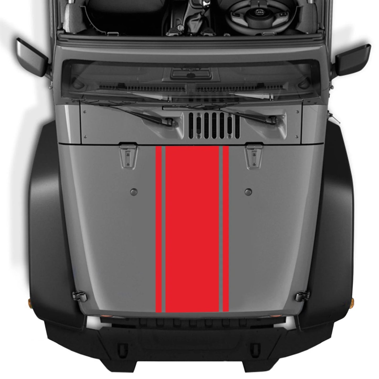 Car Hood Racing Stripe Vinyl Decal Sticker – Universal Fit