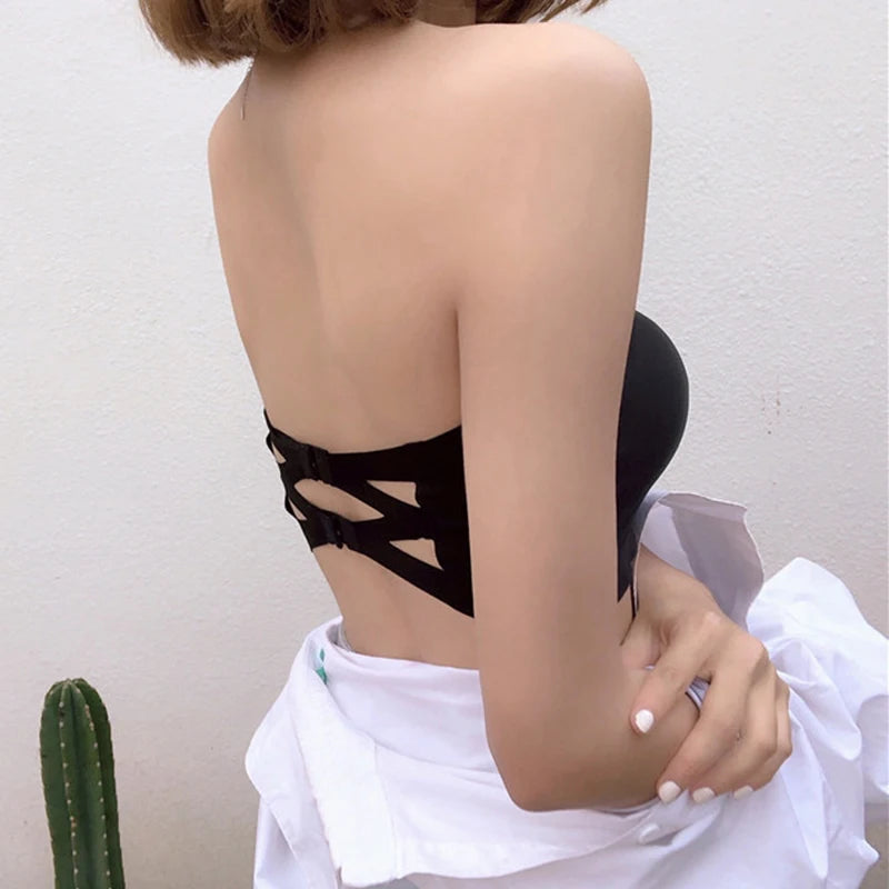 Seamless Tube Top for Women Removable Pads Strapless Bandeau Basic Black White Skin Color Intimates Sexy Lingerie Peaceful Pleasures Health and Wellness