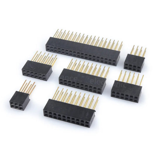 10PCS 2.54mm Double Row Female Long Pin 11mm Breakaway PCB Board Pin Header Socket Connector 2x3 2x4 2x6 2x8 2x10 2x18 2x20 Pins Peaceful Pleasures Health and Wellness 2x10P