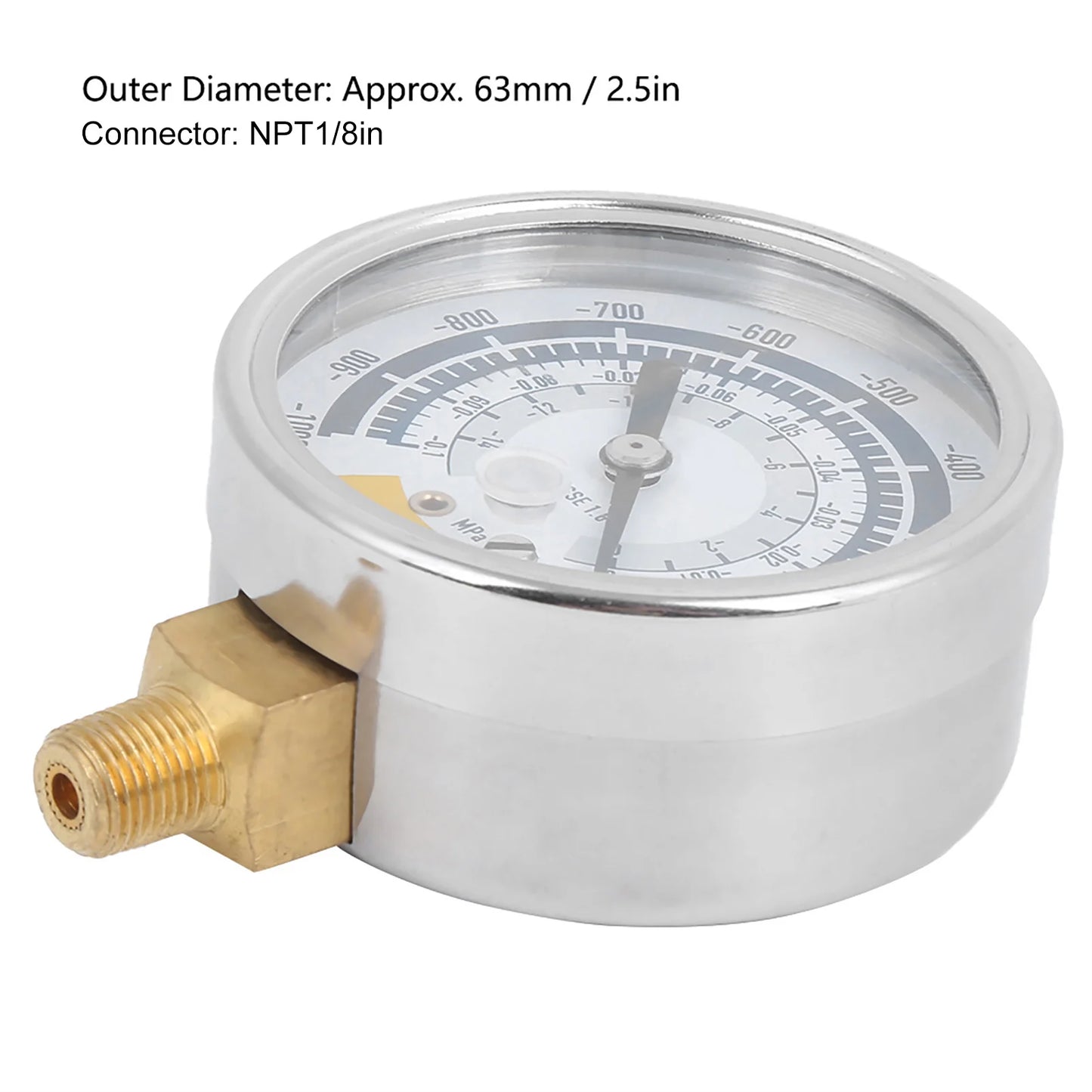 Vacuum Gauge Pressure Gauge Accurate Air Gauge Instrument for Vacuum Pump 0‑14psi NPT 1/8in Connector 0‑14psi Pressure Gauge Peaceful Pleasures Health and Wellness