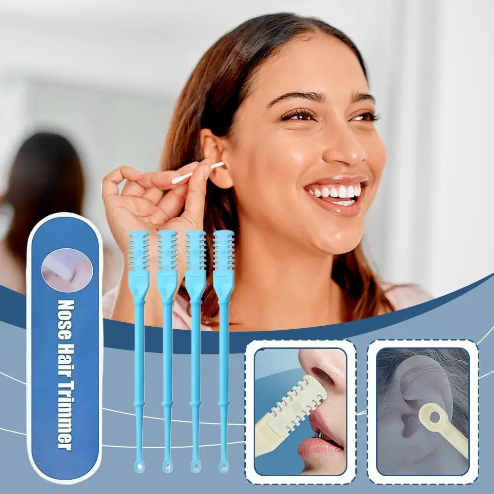Manual Nose Hair Trimmer for Men Portable Nose Hair Cutter Scissors Nostril Cleaning Safe Easy Use Home Travel Daily Grooming Peaceful Pleasures Health and Wellness