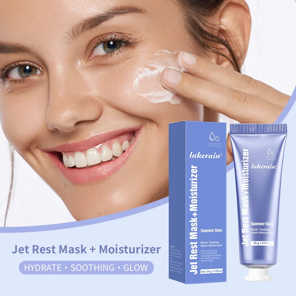 Jet Lag Mask Moisturizer Firm Reduce Lines and Pores Hydrating Nourishing Face Mask with Antioxidants Brightens Even Skin Care Peaceful Pleasures Health and Wellness