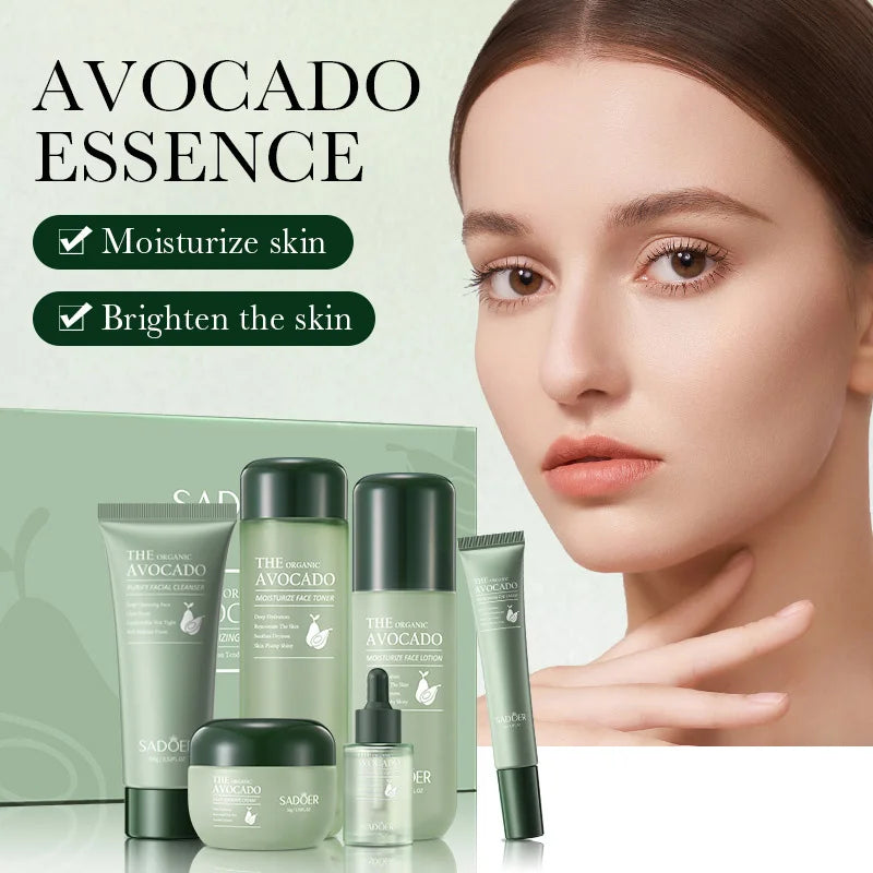 SADOER Avocado 6-Piece Skincare Set | Eye Cream & Anti-Wrinkle