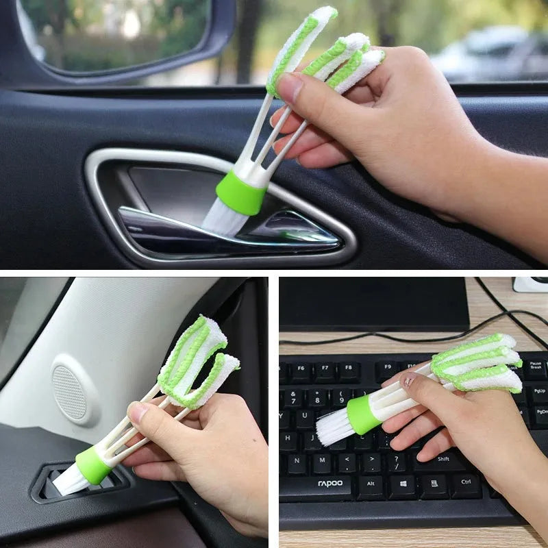 Double-Ended Car Vent & Keyboard Cleaning Brush | Microfiber
