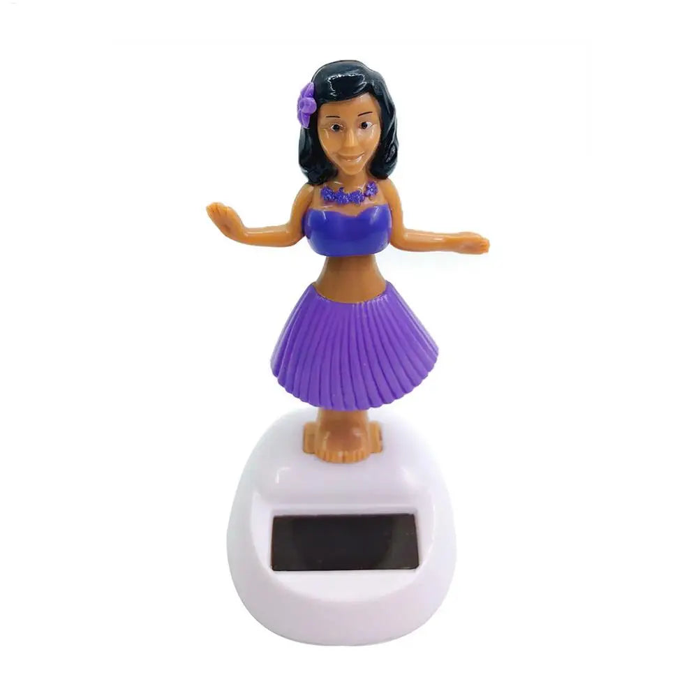 Car Decoration Dancing Doll Car Accessories Solar Power Toy Shaking Head Hawaii Swinging Animated Girl Car Ornament Car-styling Peaceful Pleasures Health and Wellness A