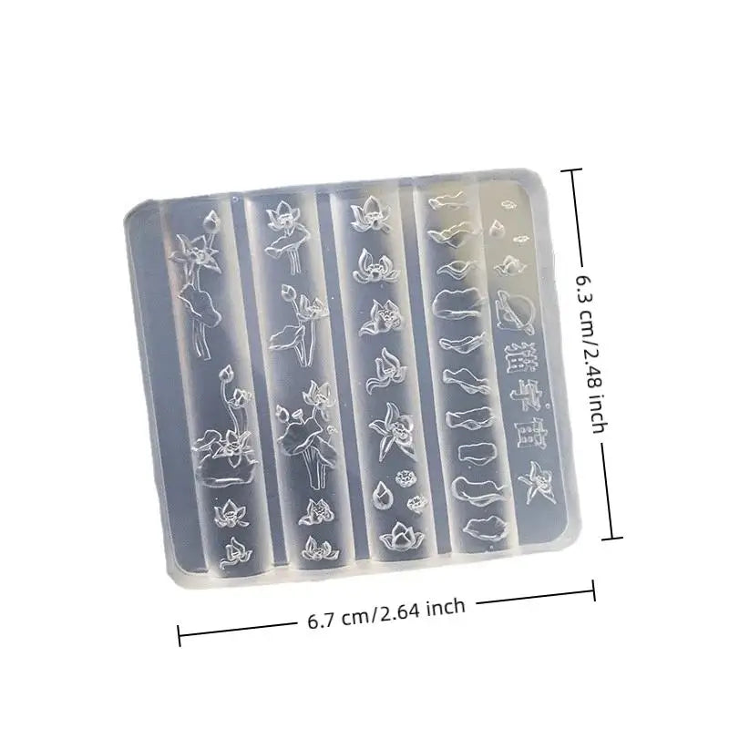 3D Lotus Silicone Nail Art Mold | UV Gel & Acrylic DIY