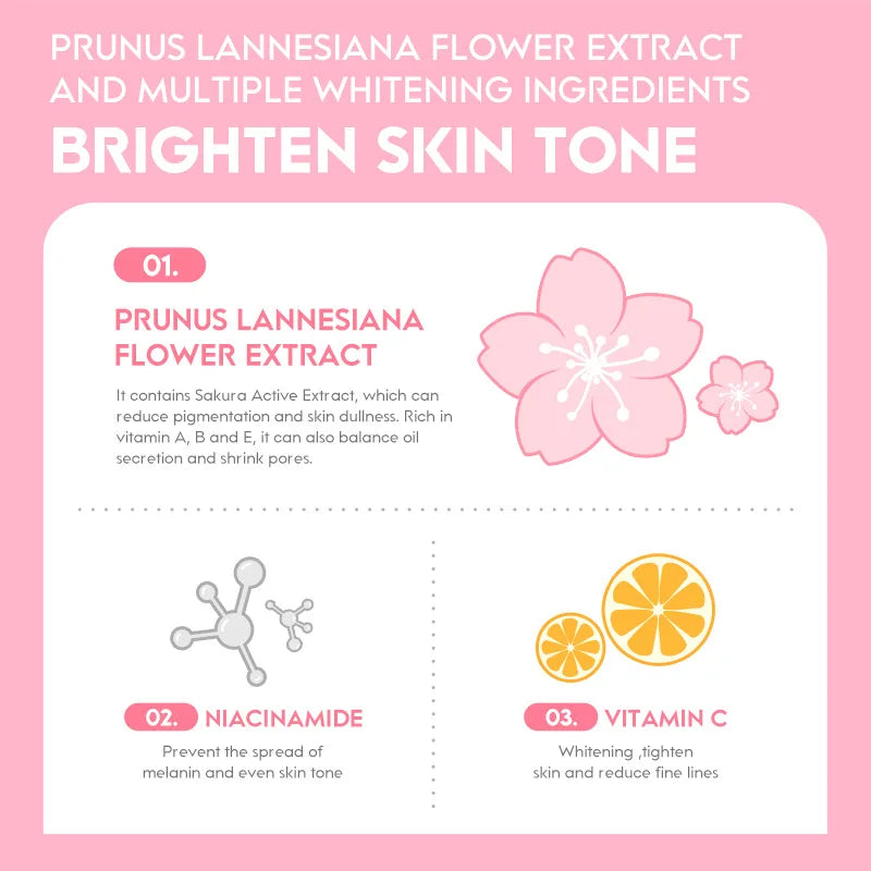 LAIKOU Sakura Essence Face Cream – Brightening Moisturizer 60g