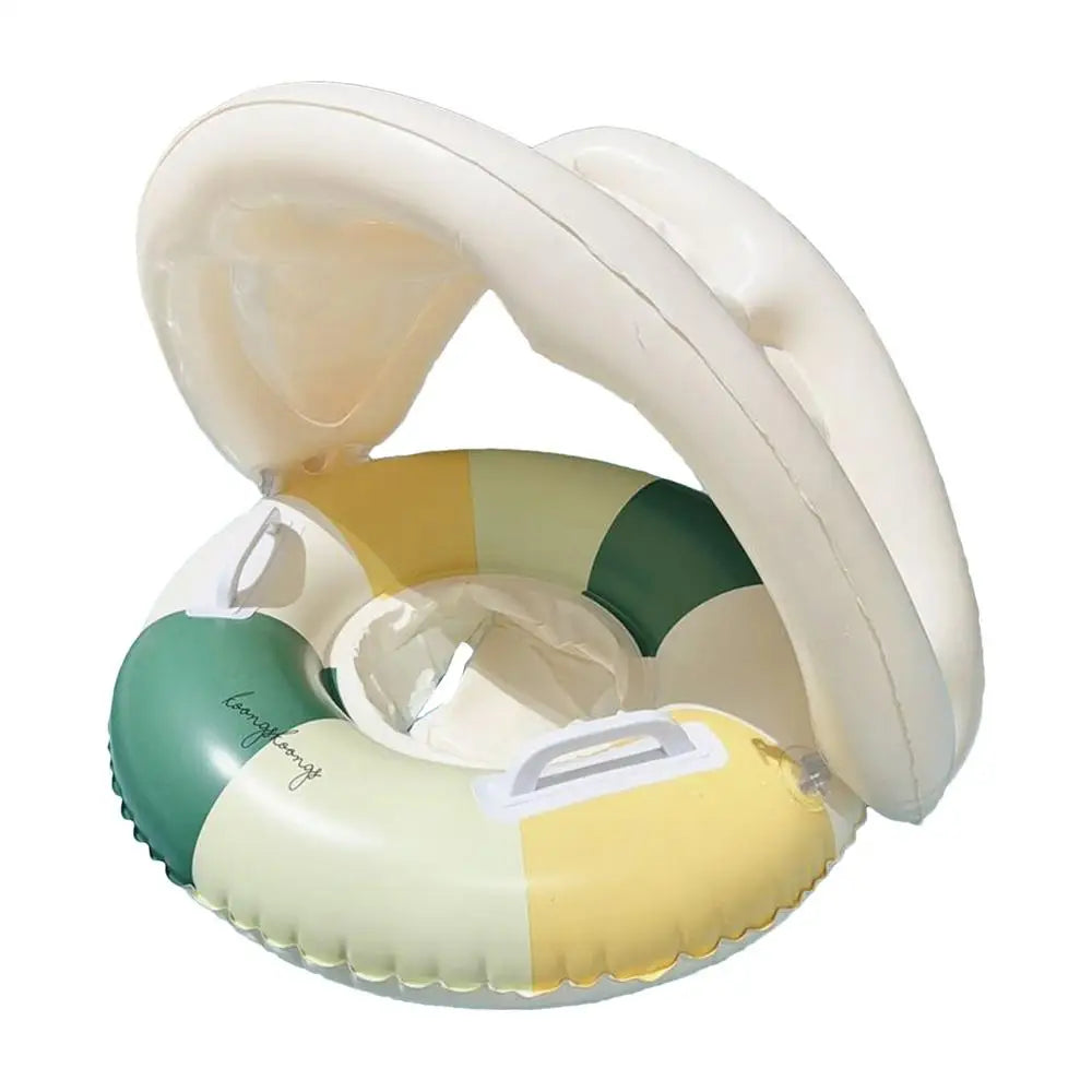 Baby Pool Float with Sun Canopy | Inflatable Swim Ring Ages 0–4