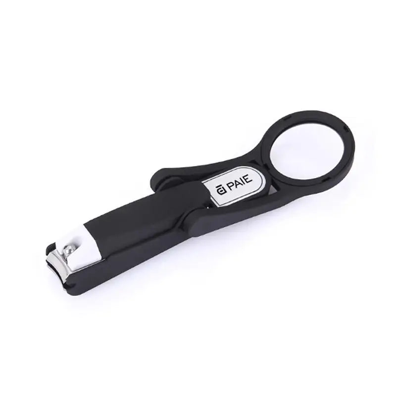 Nail Clipper With Magnifying Glass The Elderly Practical Stainless Steel Nail Clipper Anti-splash Beauty Big Clipper Tool Gifts Peaceful Pleasures Health and Wellness Black PAIE