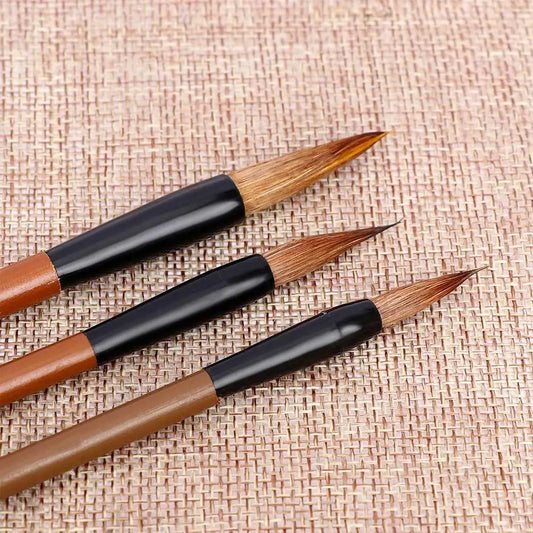 6-Piece Chinese Calligraphy Brush Set – Wolf & Sheep Hair Bamboo Calligraphy Brush Set Oasis Select